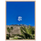 Palm Springs cloud-mounted wooden framed poster featuring California scenery, perfect for home decor in a stylish studio edition.
