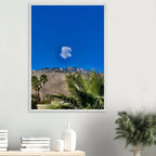 Palm Springs cloud mounted wooden framed poster, stunning California art, 15x20 cm home decor with white frame, studio edition Spring '26