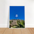 Palm Springs Cloud mounted wooden framed poster featuring California scenery, perfect for home decor in a stylish studio edition.