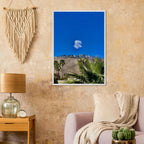 Palm Springs cloud-mounted wooden framed poster featuring California art, Spring 26 studio edition, 15x20 cm home decor image.
