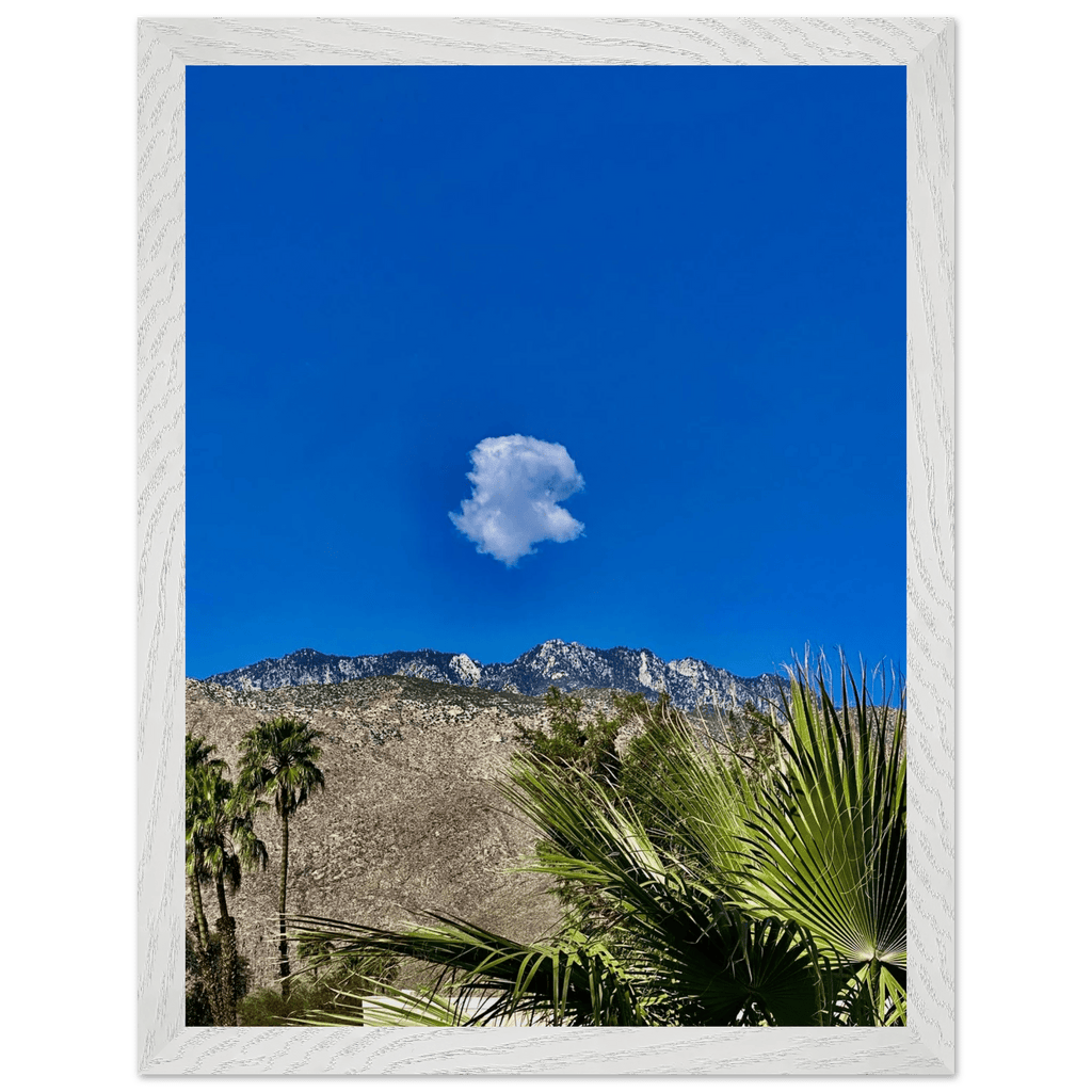 Palm Springs cloud-mounted wooden framed poster showcasing California landscape art, studio edition, Spring 26.