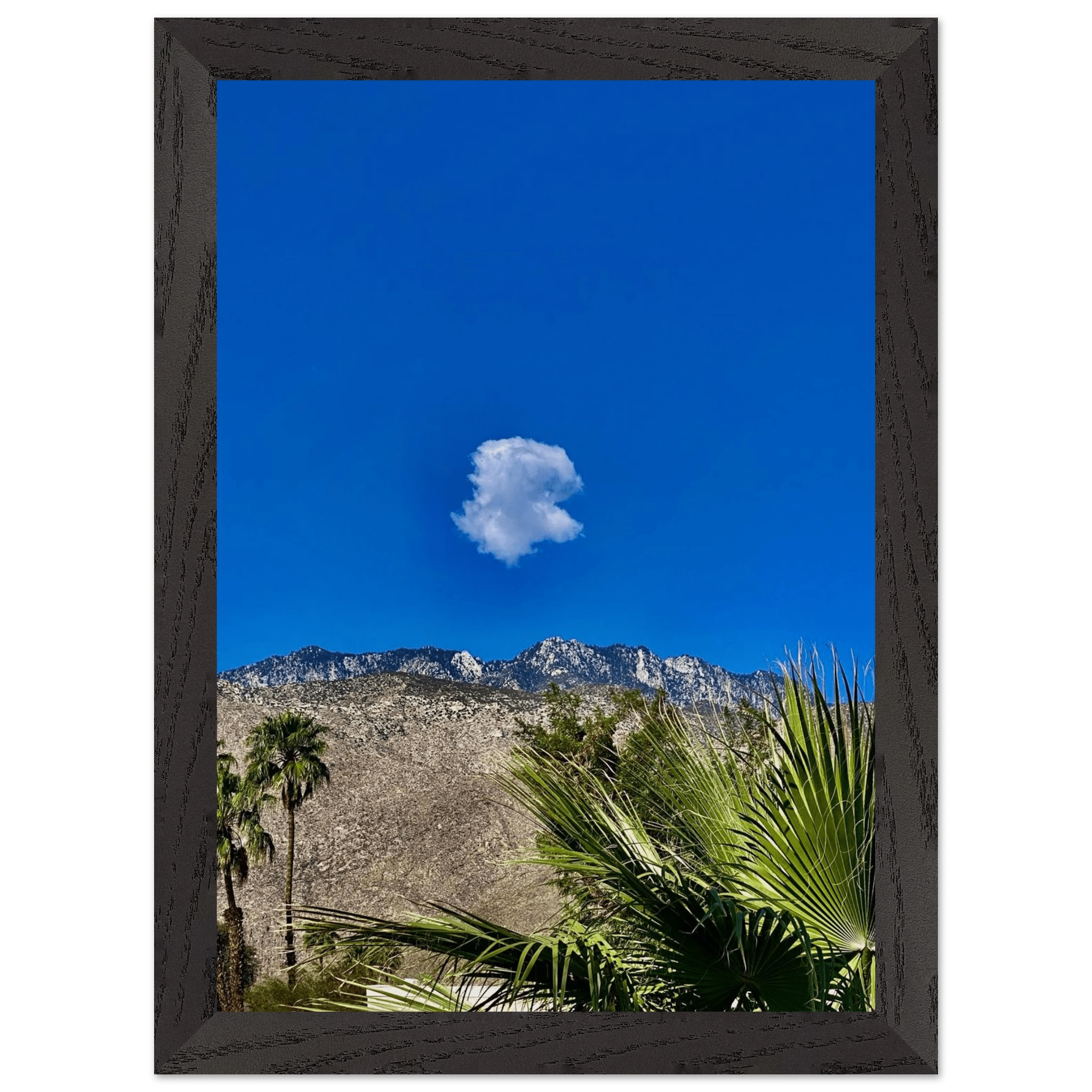 Wooden framed poster featuring stunning Palm Springs cloud art for home decor, Studio Edition Spring '26 by My Store.