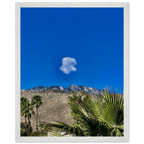 Palm Springs cloud-mounted wooden framed poster featuring California landscape art, ideal for stylish home decor.