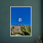 Palm Springs cloud-mounted wooden framed poster featuring California landscape art, styled as a studio edition home decor piece.