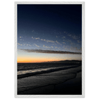 Premium wooden framed poster of a vibrant SoCal fall sunset, 15x20 cm, perfect for home decor with semi-glossy California artwork