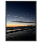 Wooden framed poster of a vibrant SoCal fall sunset, perfect for home decor, featuring California landscape artwork in a semi-gloss finish.