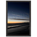 Vibrant 15x20 cm wooden framed SoCal Fall Sunset poster with semi-glossy finish, perfect for home decor and California art displays.