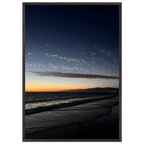 Premium wooden framed SoCal Fall Sunset poster, vibrant California artwork in a white frame, perfect for home decor.
