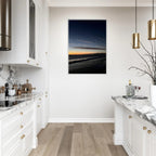 Premium wooden framed poster featuring a vibrant SoCal fall sunset scene, perfect for home decor in a white 15x20 cm frame.
