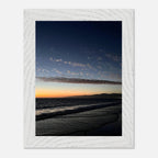 Premium wooden framed poster featuring a vibrant SoCal fall sunset artwork, perfect for home décor in a white 15x20 cm frame.