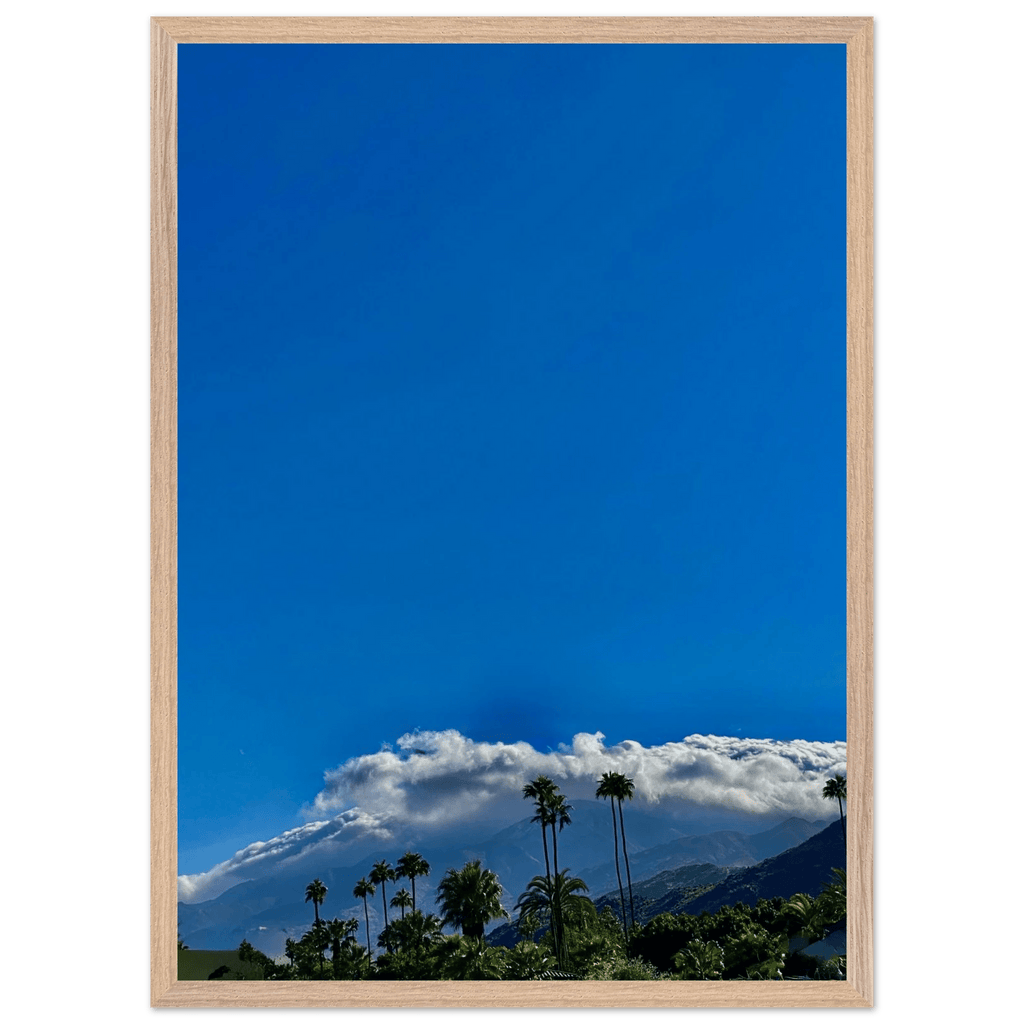 Mounted wooden framed poster of a desert calm photo from California Poster Art, Studio Edition, 8x12 inches, in white frame.