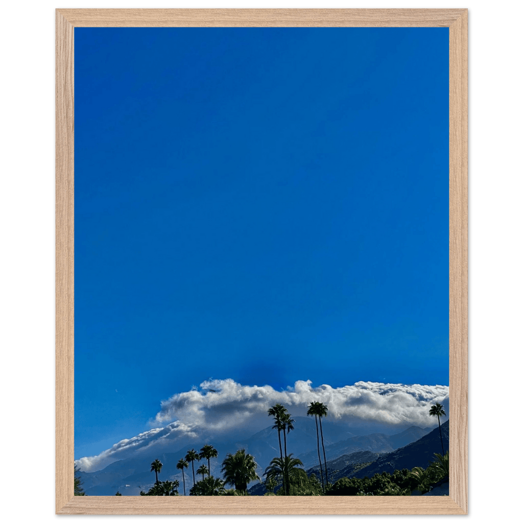 Wooden framed poster of Desert Calm photo from California Poster Art, studio edition home decor, 21x29.7 cm, white frame.