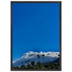 Mounted wooden framed desert calm poster from California Poster Art, studio edition, featuring a serene desert landscape.