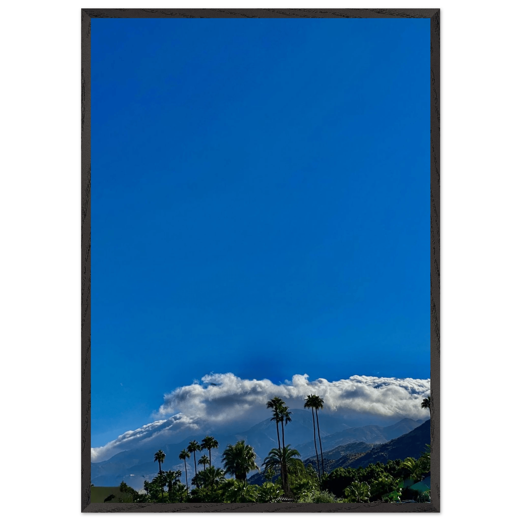 Mounted wooden framed poster of Desert Calm photo from California Poster Art, studio edition, 21x29.7 cm, white frame, home decor.
