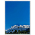 Wooden framed desert calm poster from California Poster Art, studio edition home decor photo in white frame, 21x29.7 cm.