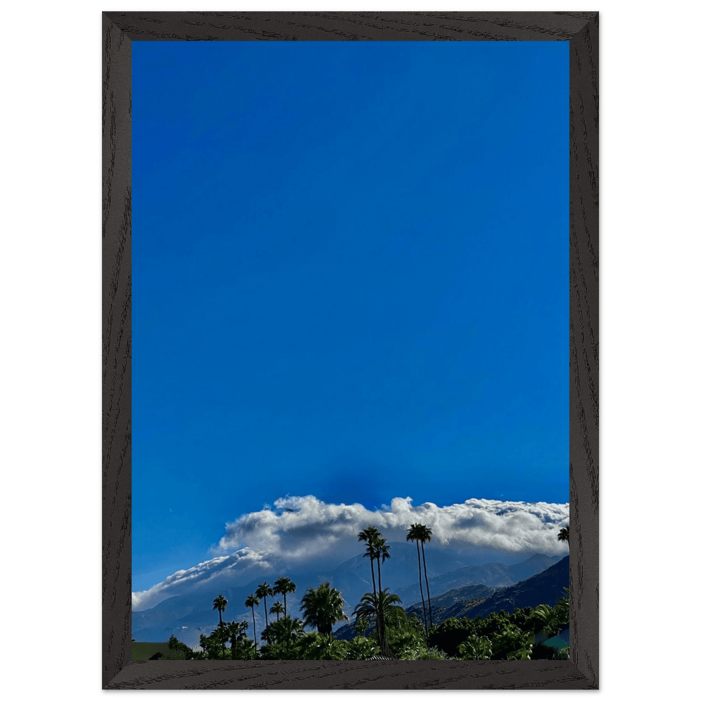 Mounted wooden framed desert calm poster from California Poster Art, Studio Edition, 21x29.7 cm, with white frame.