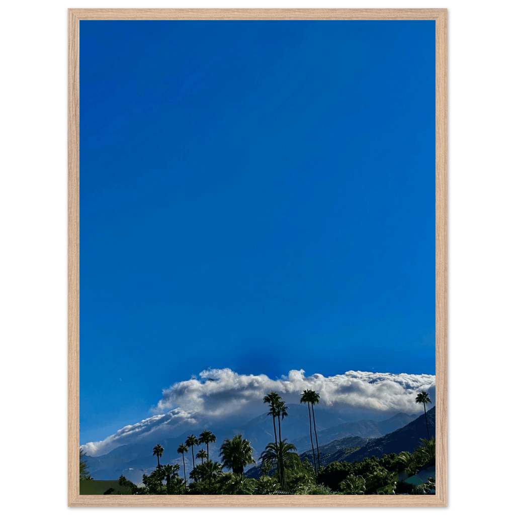 Mounted wooden framed desert calm poster from California Poster Art Studio Edition, 8x12 inch home decor print with white frame.