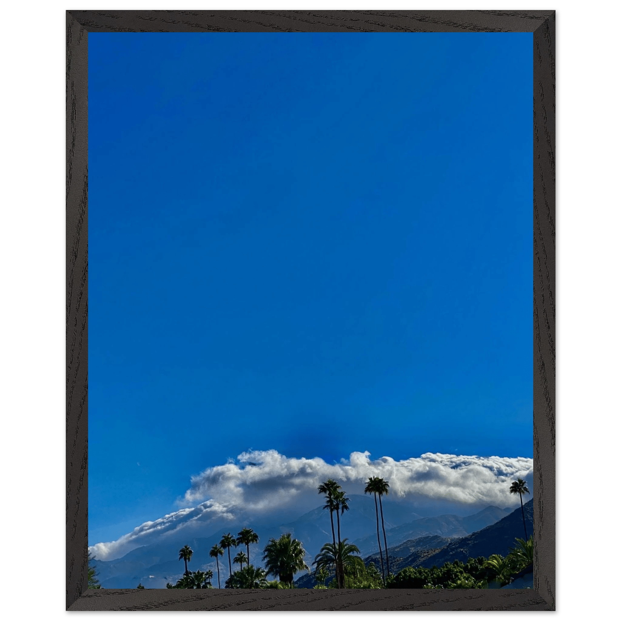 Mounted wooden framed poster of Desert Calm photo from California Poster Art, Studio Edition, 21x29.7 cm, white frame, home decor.