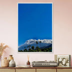 Mounted wooden framed poster of Desert Calm photo from California Poster Art studio edition, showcasing a serene desert landscape.