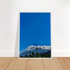 Mounted wooden framed Desert Calm poster from California Poster Art studio edition, showcasing a tranquil desert landscape.