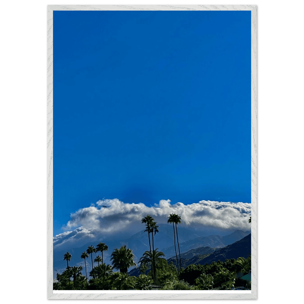 Mounted wooden framed poster of Desert Calm photo from California Poster Art studio edition, stylish home decor display.