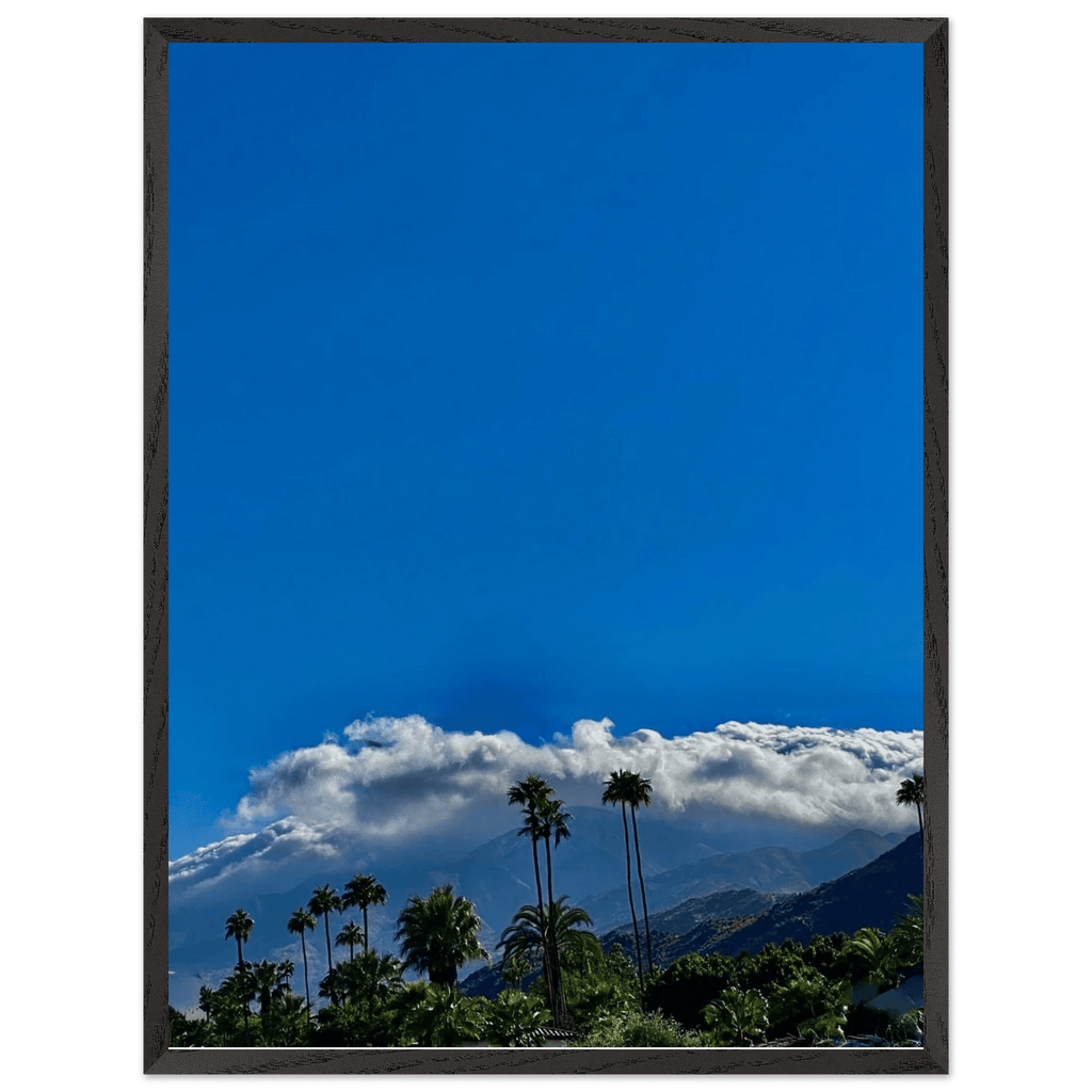 Mounted wooden framed poster of Desert Calm photo from California Poster Art, Studio Edition, in a white frame for home decor.