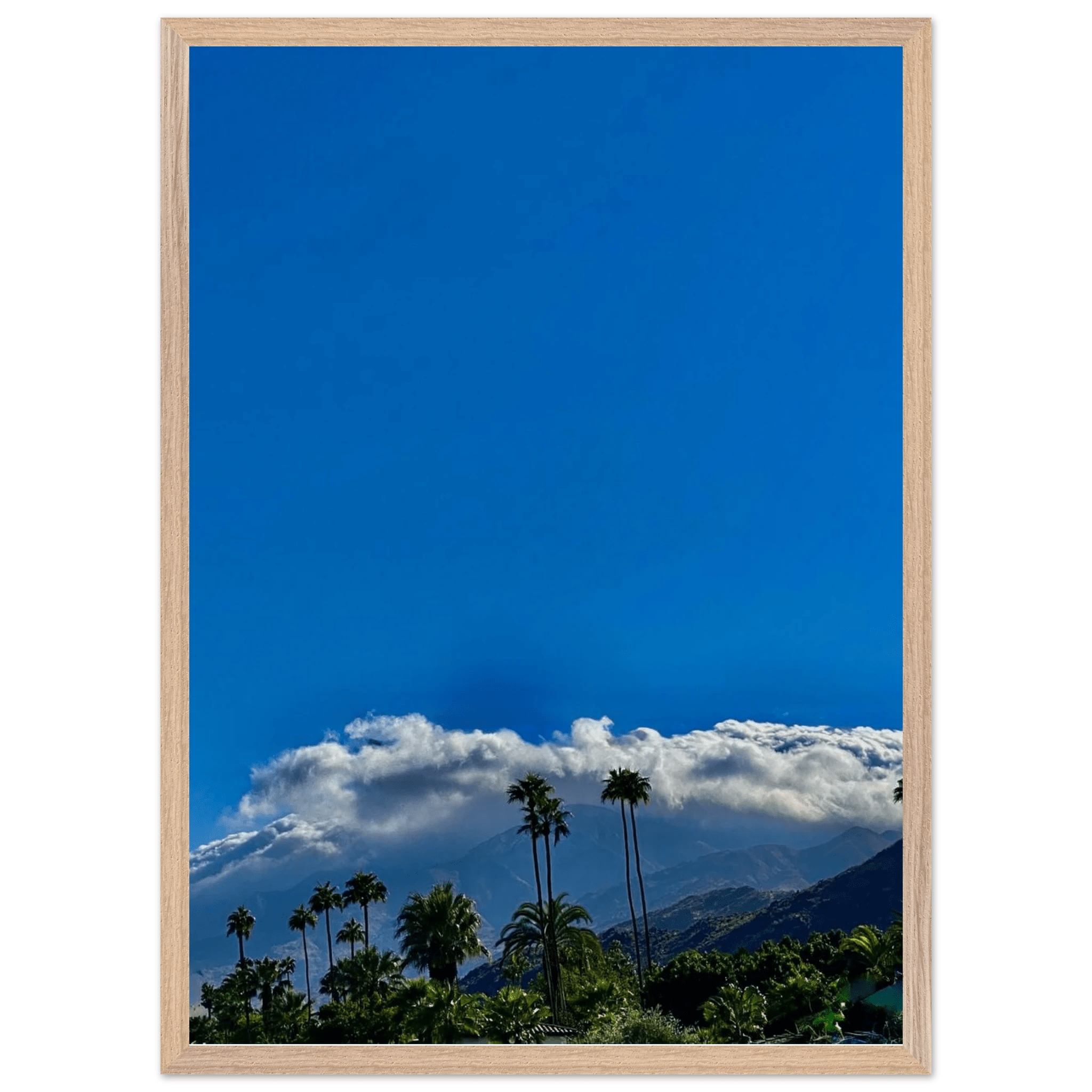 Mounted wooden framed poster of Desert Calm photo from California Poster Art, Studio Edition, in a white 8x12 inch frame.