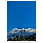 Mounted wooden framed poster of a desert calm photo from California Poster Art, Studio Edition, in a white frame.