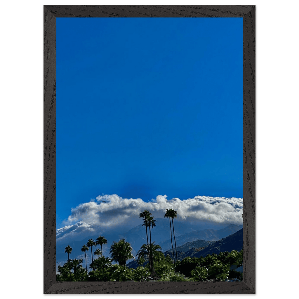 Mounted wooden framed poster of Desert Calm photo from California Poster Art, Studio Edition, 21x29.7 cm, white frame, home decor.