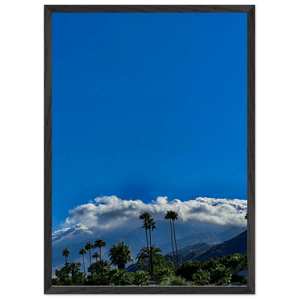 Mounted wooden framed desert calm poster from California Poster Art, studio edition, 8x12 inches, white frame, home decor.