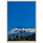 Mounted wooden framed poster featuring a desert calm photo from California Poster Art, studio edition, 21x29.7 cm, white frame.