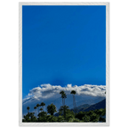 Mounted wooden framed poster of a desert calm photo from California poster art, 8x12 inches, white frame, home decor.