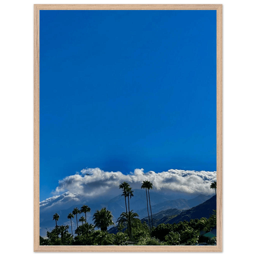 Mounted wooden framed poster of Desert Calm photo from California Poster Art, studio edition, 21x29.7 cm, with white frame.