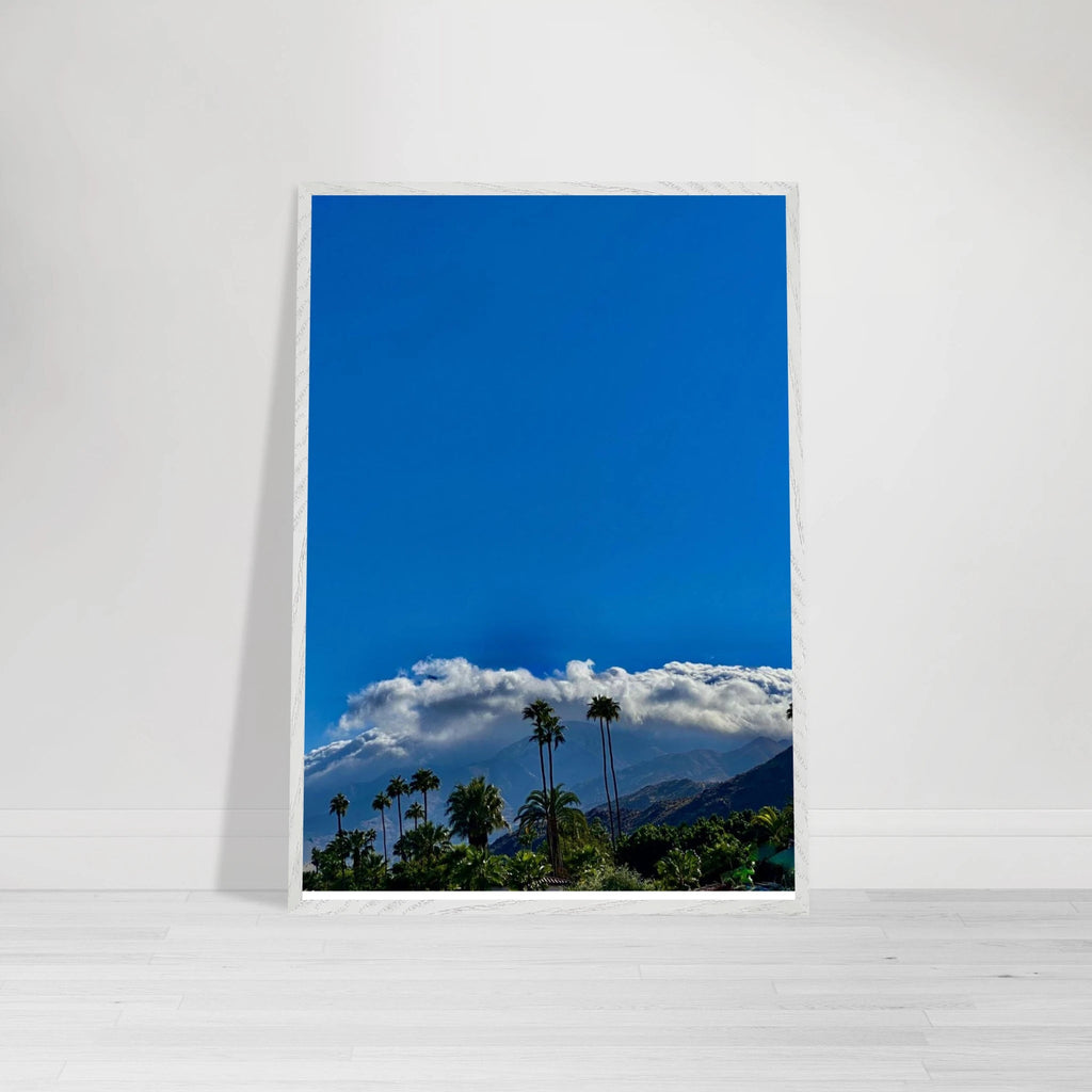 Mounted wooden framed poster of Desert Calm photo from California Poster Art, studio edition, 21x29.7 cm, white frame, home decor.