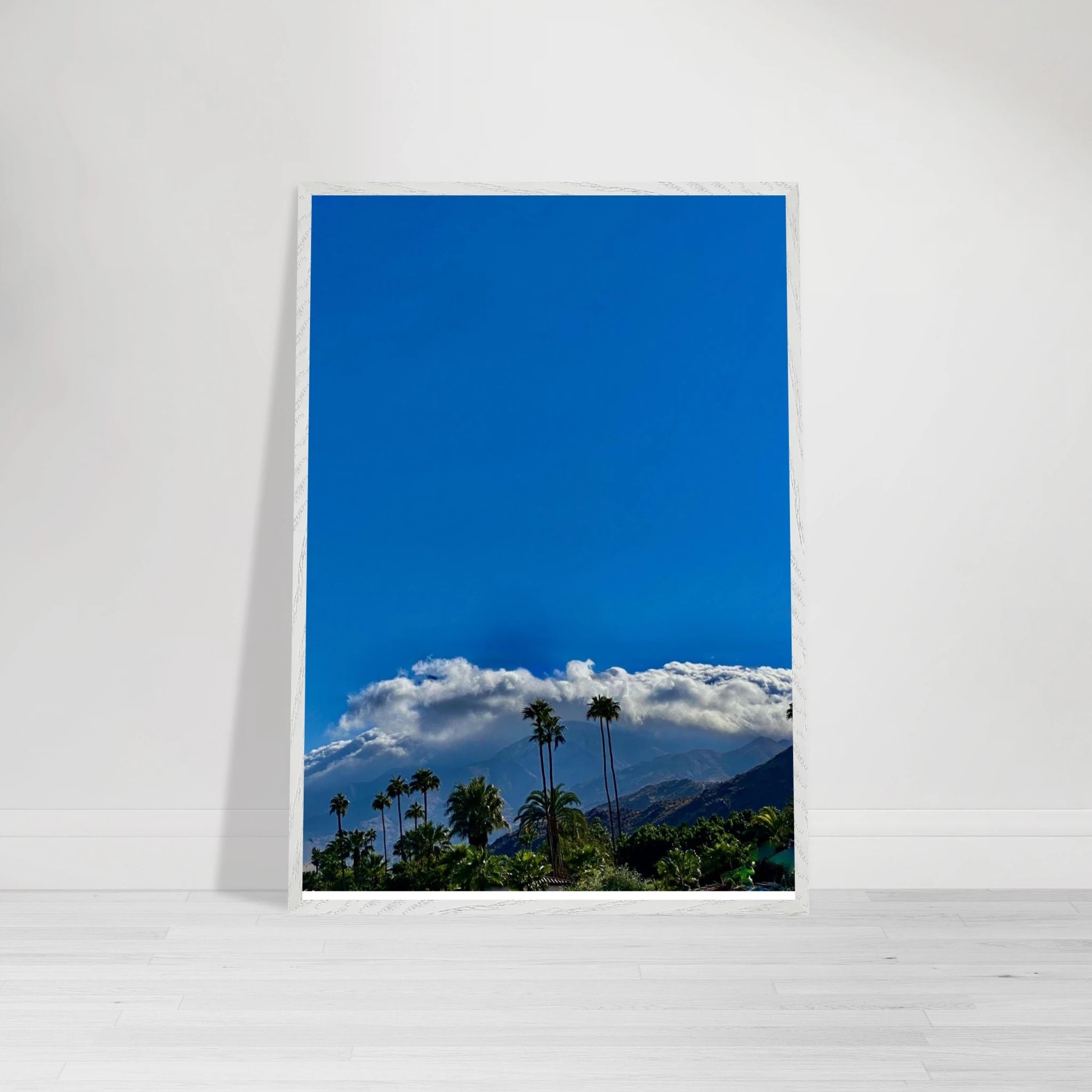 Mounted wooden framed poster of Desert Calm photo from California Poster Art, studio edition, 21x29.7 cm, white frame, home decor.