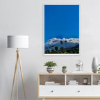 Mounted wooden framed poster of Desert Calm photo from California Poster Art in a white frame, perfect for home decor.