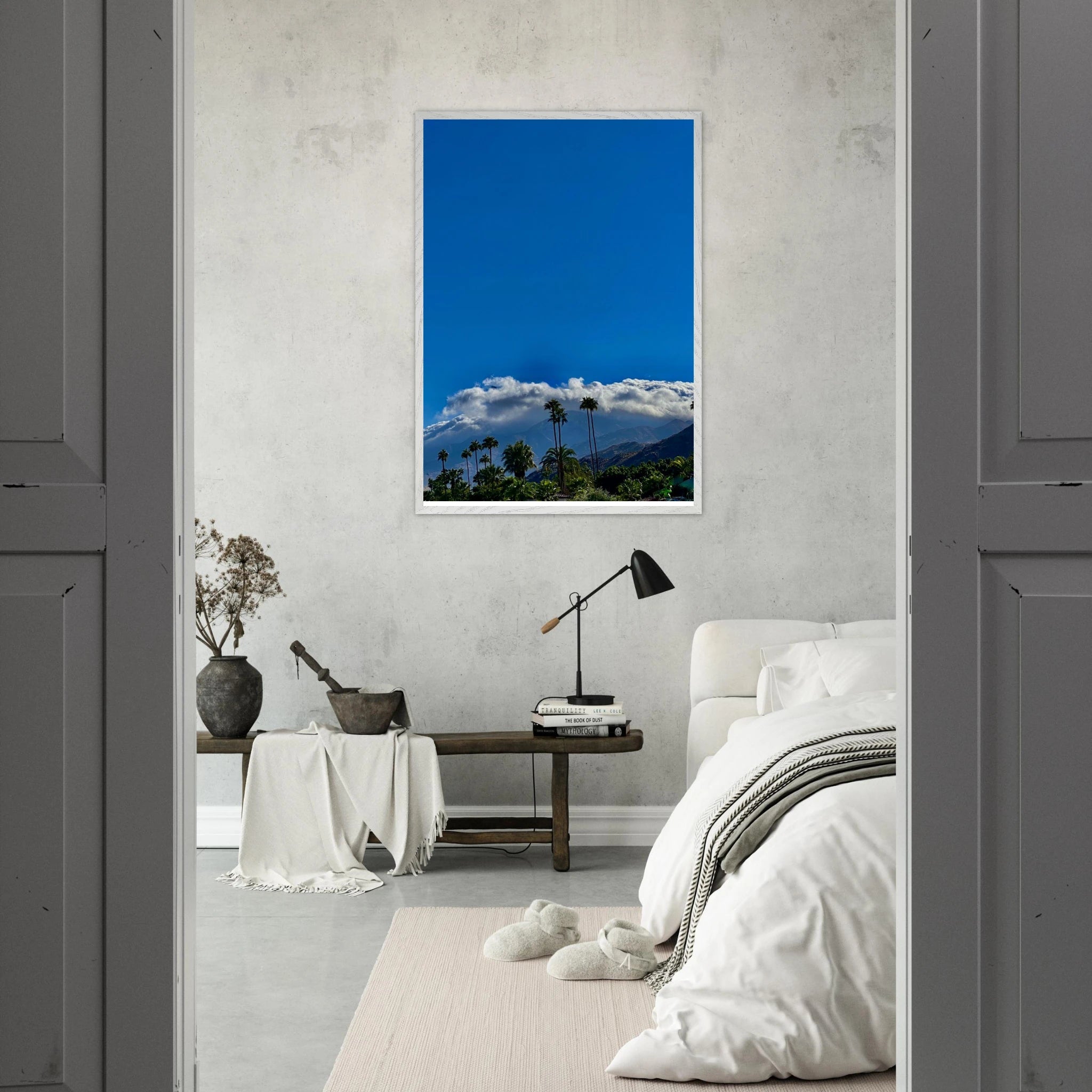 Mounted wooden framed poster of Desert Calm photo from California Poster Art studio edition, 8x12 inches, home decor.