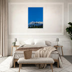 Mounted wooden framed poster of a desert calm photo from California Poster Art, Studio Edition, 21x29.7 cm, white frame.