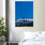 Mounted wooden framed desert calm photo poster from California Poster Art studio edition, 21x29.7 cm, in white frame.
