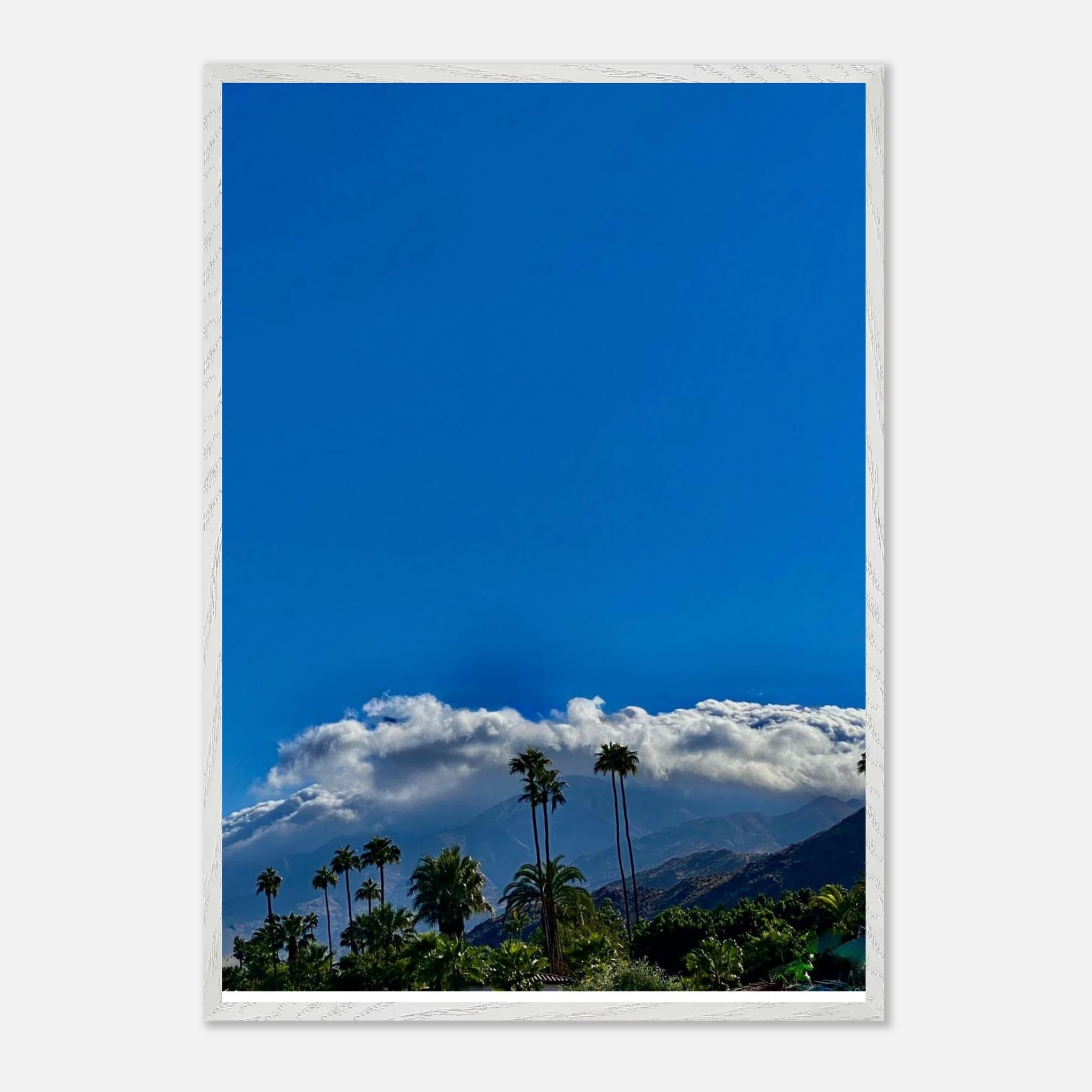 Mounted wooden framed poster of Desert Calm photo from California Poster Art, studio edition, 21x29.7 cm, white frame for home decor.