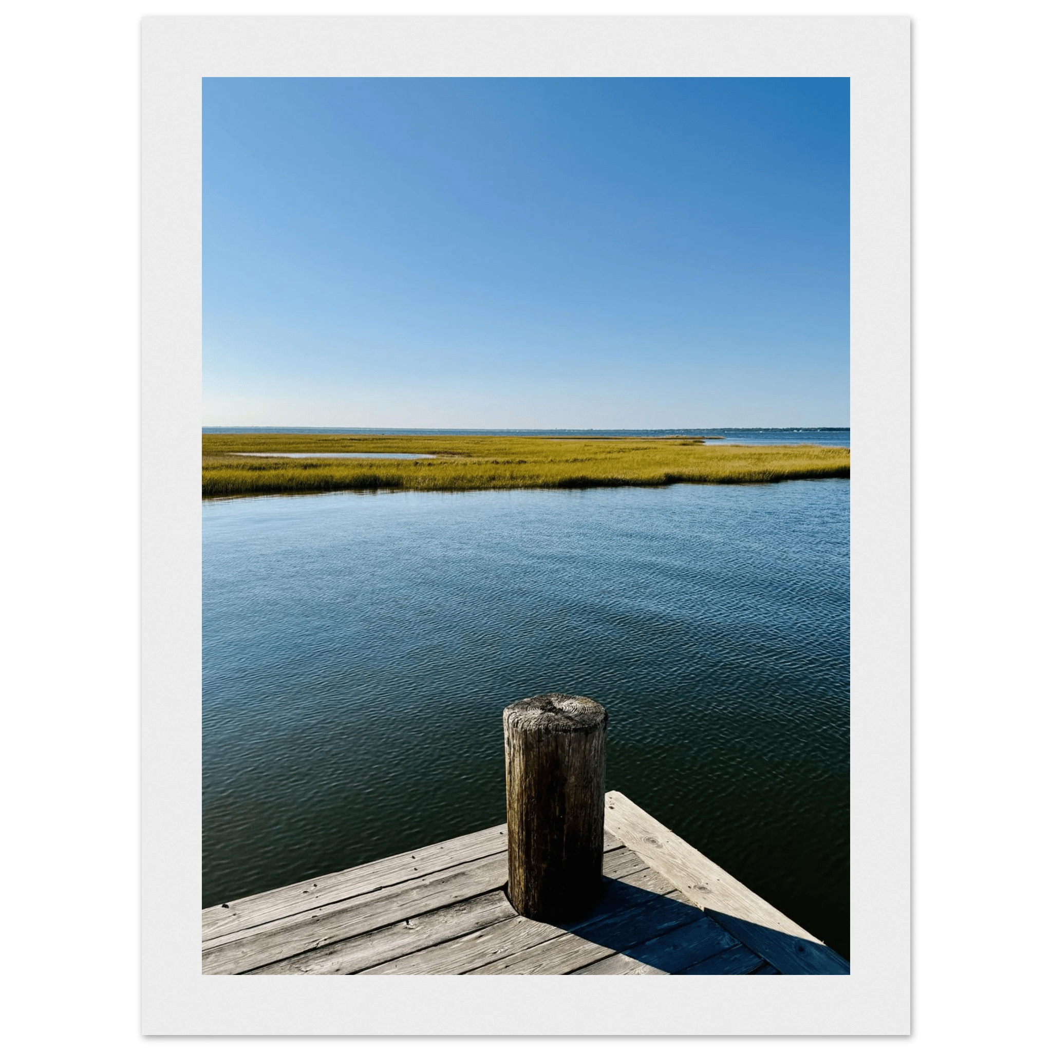 Framed Poster – Long Island Sound Dreamy Pier – Endless Summer Mood Wall Art - CaliCuration