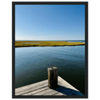 Framed print of Long Island Sound pier scene from the Endless Summer Mood Travel Collection by My Store, 13x18 cm wall art.
