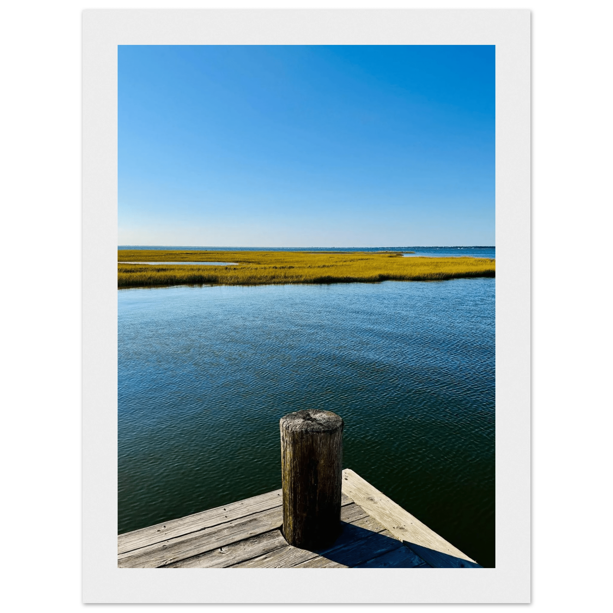 Framed Poster – Long Island Sound Dreamy Pier – Endless Summer Mood Wall Art: Travel Collection – Studio Edition - CaliCuration