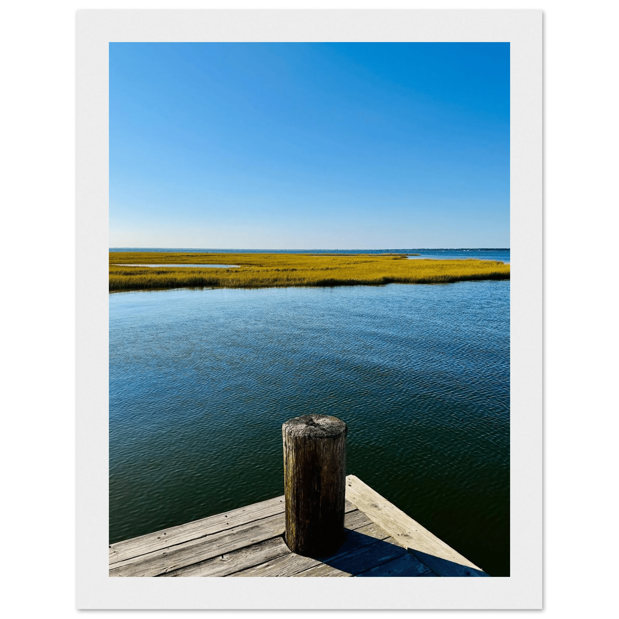 Framed Poster – Long Island Sound Dreamy Pier – Endless Summer Mood Wall Art: Travel Collection – Studio Edition - CaliCuration