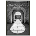 Black and white Cotswolds Estate aluminum framed poster featuring summer light and shadows, from the Studio Edition travel art series.