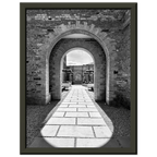 Black and white aluminum framed poster of Cotswolds estate with summer light and shadows, part of the Studio Edition travel collection.