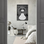 Cotswolds Estate aluminum framed poster featuring black and white summer light and shadows, part of the travel collection print.