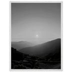 Black and white mounted framed poster of California Central Coast sunset, part of the Studio Edition travel collection.