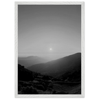 Black and white mounted framed poster of California Central Coast sunset, part of the Studio Edition travel collection.