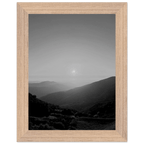 Black and white mounted framed poster of California Central Coast sunset, part of the Studio Edition travel collection.